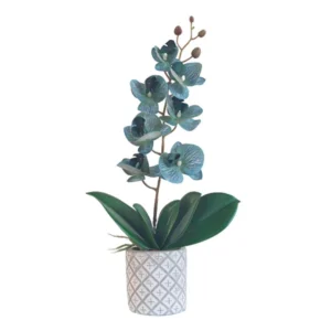 Arranjo E Vaso Cimento Flores De Orquideas
