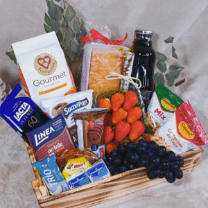 Cesta Café Radiante Light com Frutas