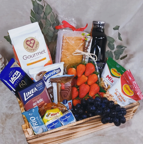 Cesta Café Radiante Light com Frutas